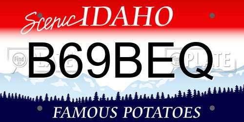 B69BEQ Idaho License Plate