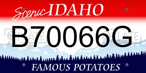 B70066G Idaho License Plate