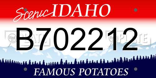 B702212 Idaho License Plate