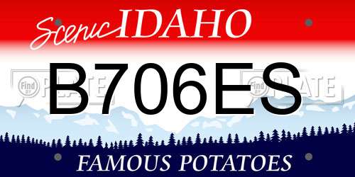 B706ES Idaho License Plate