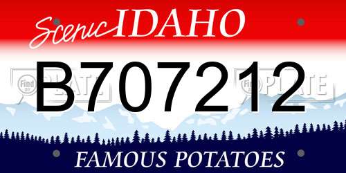 B707212 Idaho License Plate