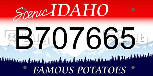 B707665 Idaho License Plate