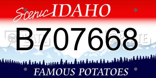 B707668 Idaho License Plate