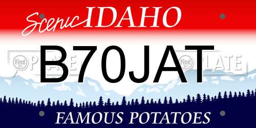 B70JAT Idaho License Plate