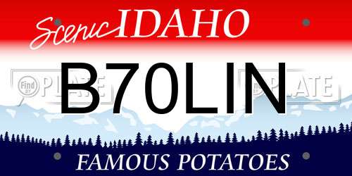 B70LIN Idaho License Plate