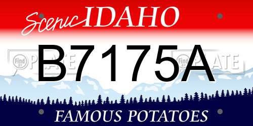 B7175A Idaho License Plate