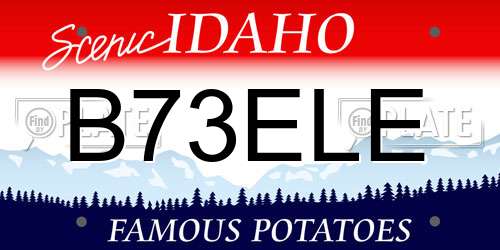 B73ELE Idaho License Plate