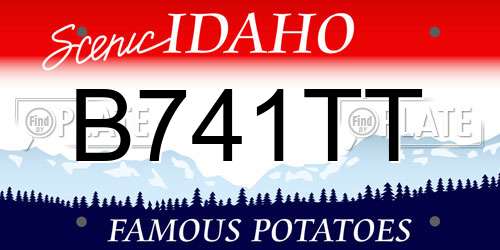 B741TT Idaho License Plate