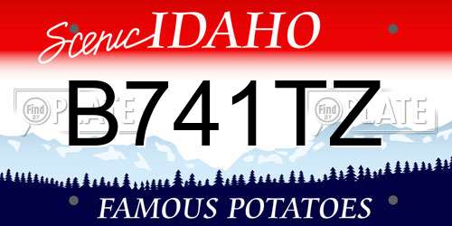 B741TZ Idaho License Plate