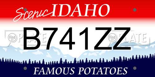B741ZZ Idaho License Plate
