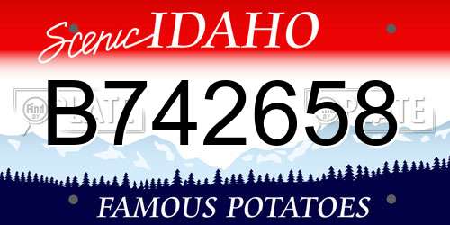 B742658 Idaho License Plate