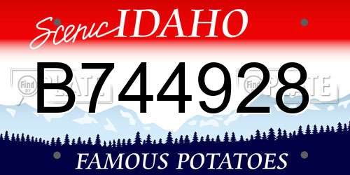 B744928 Idaho License Plate