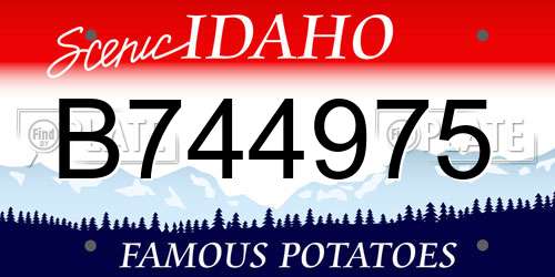 B744975 Idaho License Plate