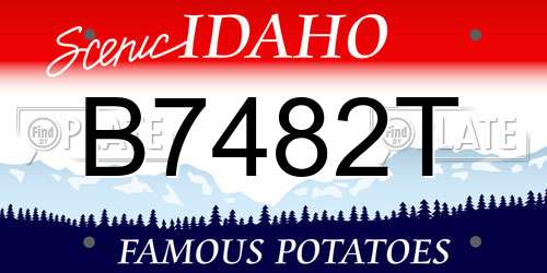 B7482T Idaho License Plate