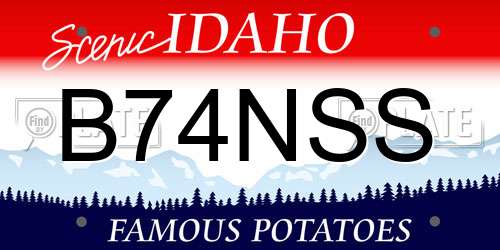 B74NSS Idaho License Plate