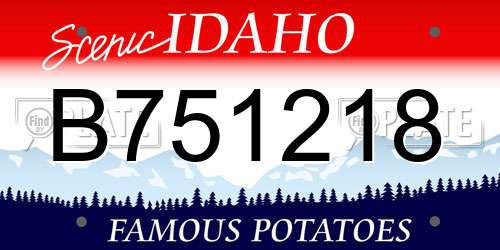 B751218 Idaho License Plate