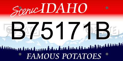 B75171B Idaho License Plate