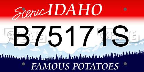 B75171S Idaho License Plate