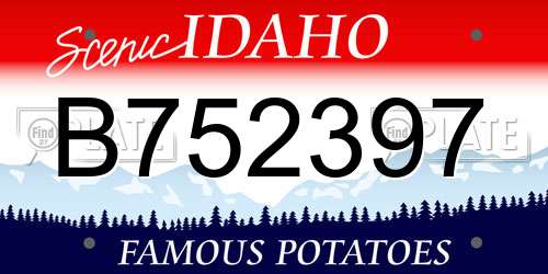 B752397 Idaho License Plate