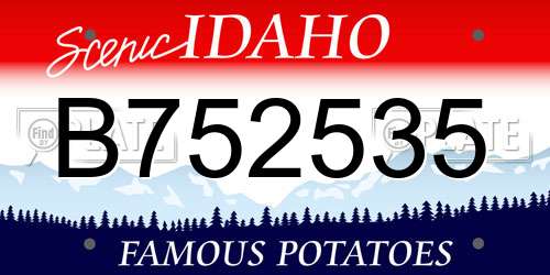 B752535 Idaho License Plate