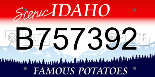 B757392 Idaho License Plate