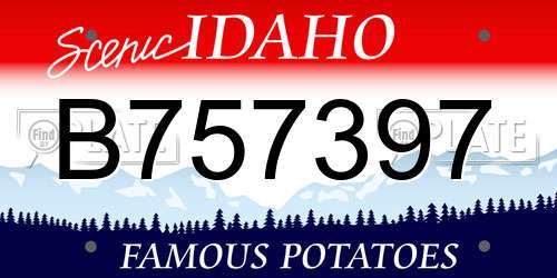 B757397 Idaho License Plate