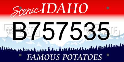 B757535 Idaho License Plate