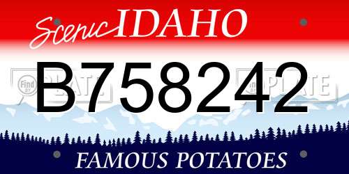 B758242 Idaho License Plate