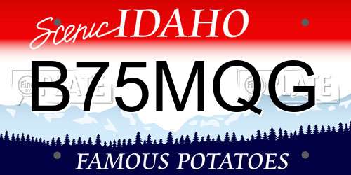 B75MQG Idaho License Plate