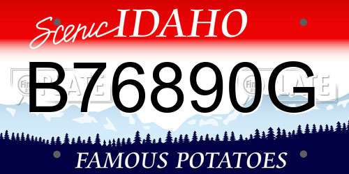 B76890G Idaho License Plate