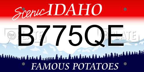B775QE Idaho License Plate