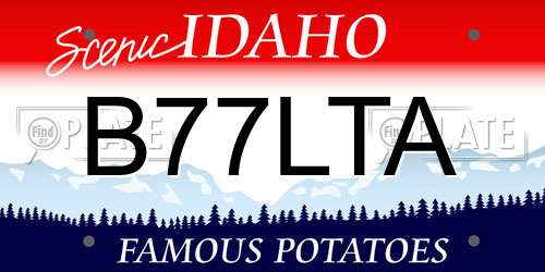 B77LTA Idaho License Plate