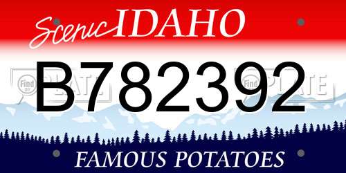 B782392 Idaho License Plate
