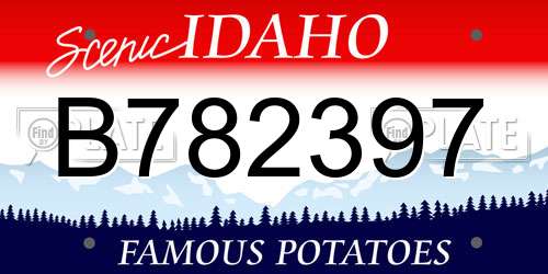 B782397 Idaho License Plate