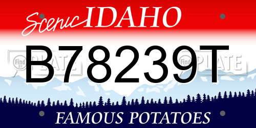 B78239T Idaho License Plate