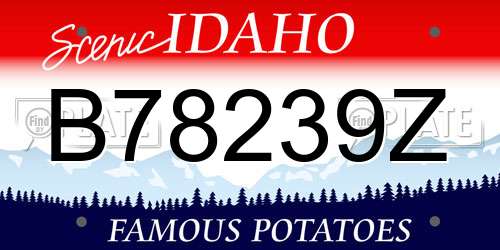 B78239Z Idaho License Plate