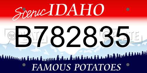 B782835 Idaho License Plate
