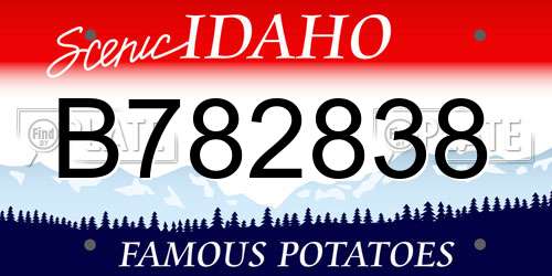 B782838 Idaho License Plate