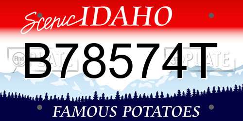 B78574T Idaho License Plate