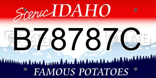 B78787C Idaho License Plate