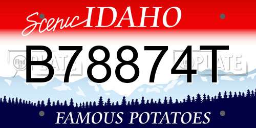 B78874T Idaho License Plate
