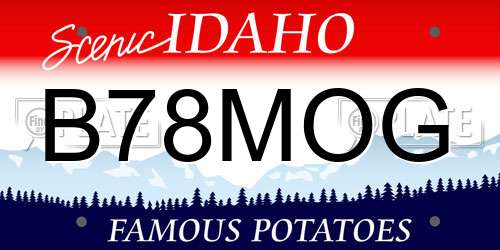 B78MOG Idaho License Plate