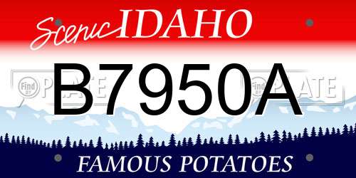 B7950A Idaho License Plate