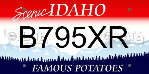 B795XR Idaho License Plate