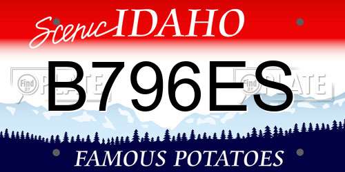 B796ES Idaho License Plate