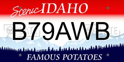 B79AWB Idaho License Plate