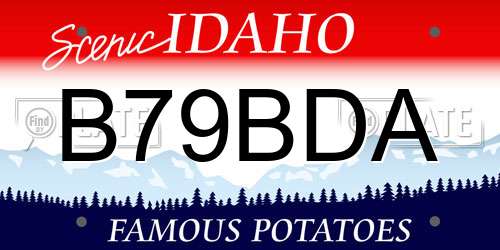 B79BDA Idaho License Plate