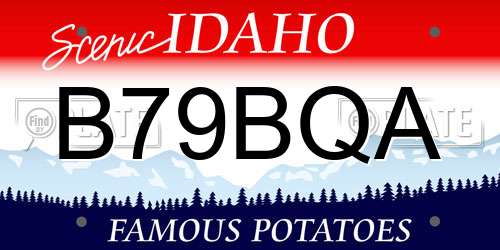 B79BQA Idaho License Plate