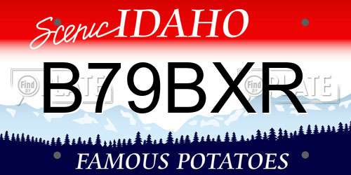 B79BXR Idaho License Plate