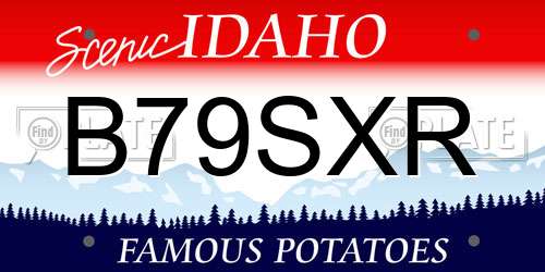 B79SXR Idaho License Plate